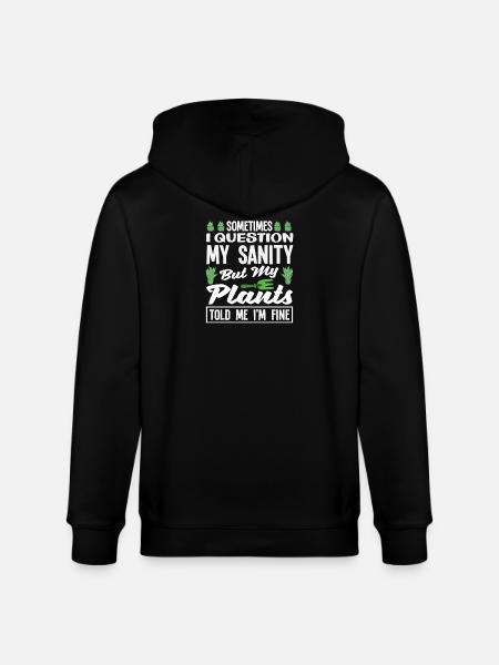 Ask My Reason Plant Lover - Stanley/Stella CULTIVATOR  Unisex Organic Hooded Jacket - black