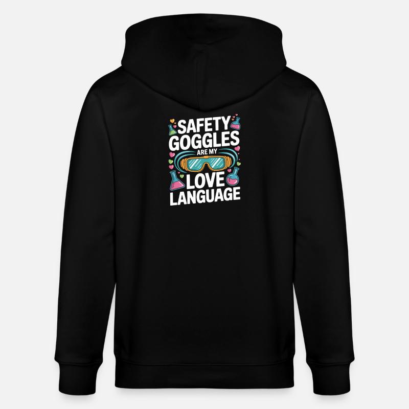 Love Language Safety Goggles - Stanley/Stella Unisex Bio-Kapuzenjacke CULTIVATOR - Schwarz