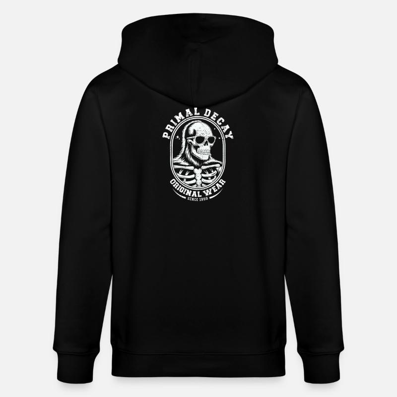 Skeleton Crest T-shirt - Veste à capuche bio CULTIVATOR Stanley/Stella Unisexe - noir