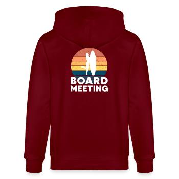 Surfing Board Meeting - Stanley/Stella Unisex Bio-Kapuzenjacke CULTIVATOR  - Burgunderrot - Hinten - Anna (173cm)