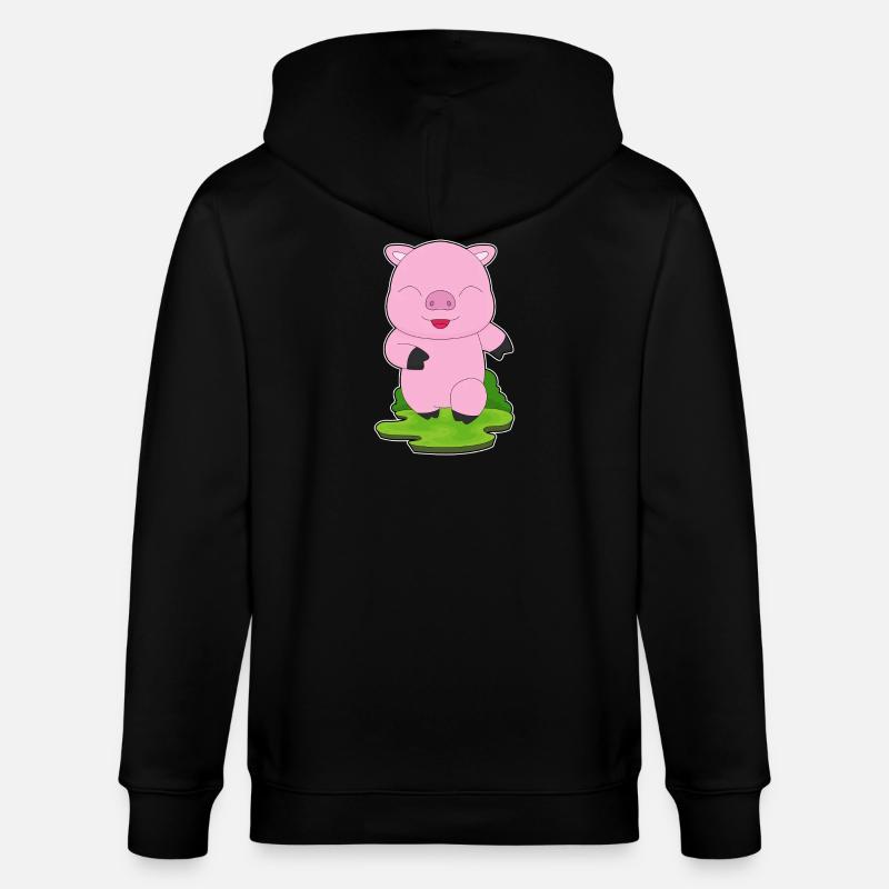 Cochon Jogger Jogging Sport - Veste à capuche bio CULTIVATOR Stanley/Stella Unisexe - noir
