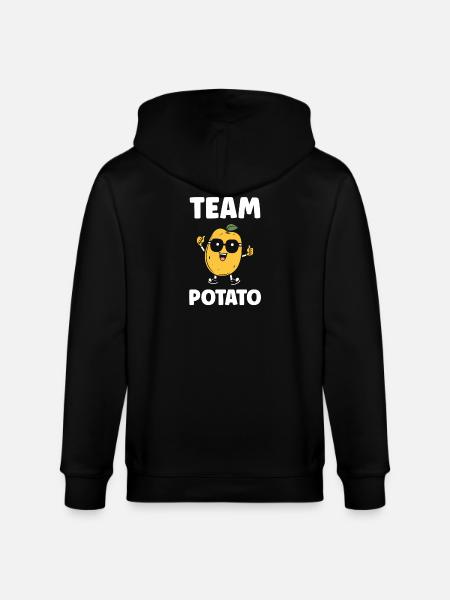 Team Potato Wacky Cartoon - Stanley/Stella CULTIVATOR  Unisex Organic Hooded Jacket - black