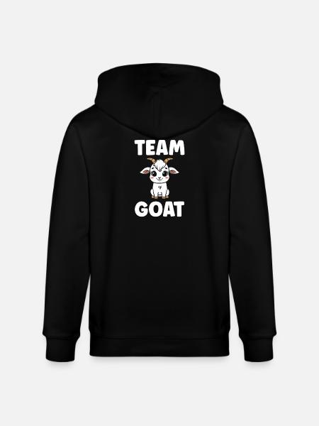 Team Goat Goat Cartoon - Stanley/Stella CULTIVATOR  Unisex Organic Hooded Jacket - black
