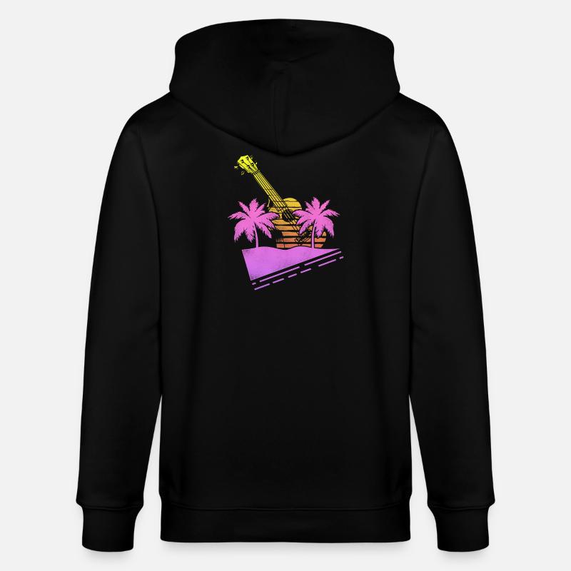 Hawaiian Ukulele Uke Retro 80s 90s - Stanley/Stella Unisex Bio-Kapuzenjacke CULTIVATOR - Schwarz