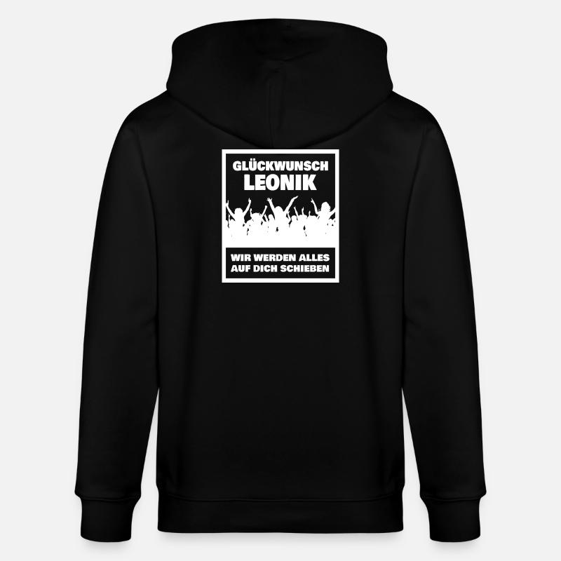 Leonik comme prénom - Veste à capuche bio CULTIVATOR Stanley/Stella Unisexe - noir