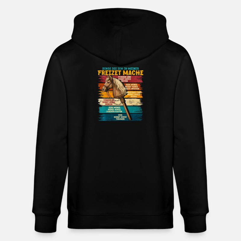Bannière du cheval de loisir - Veste à capuche bio CULTIVATOR Stanley/Stella Unisexe - noir