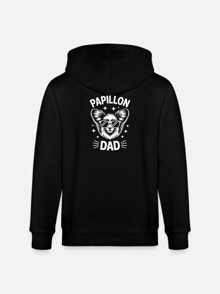 Papillon Sayings Dogs Funny Papillon Gift - Stanley/Stella CULTIVATOR  Unisex Organic Hooded Jacket - black
