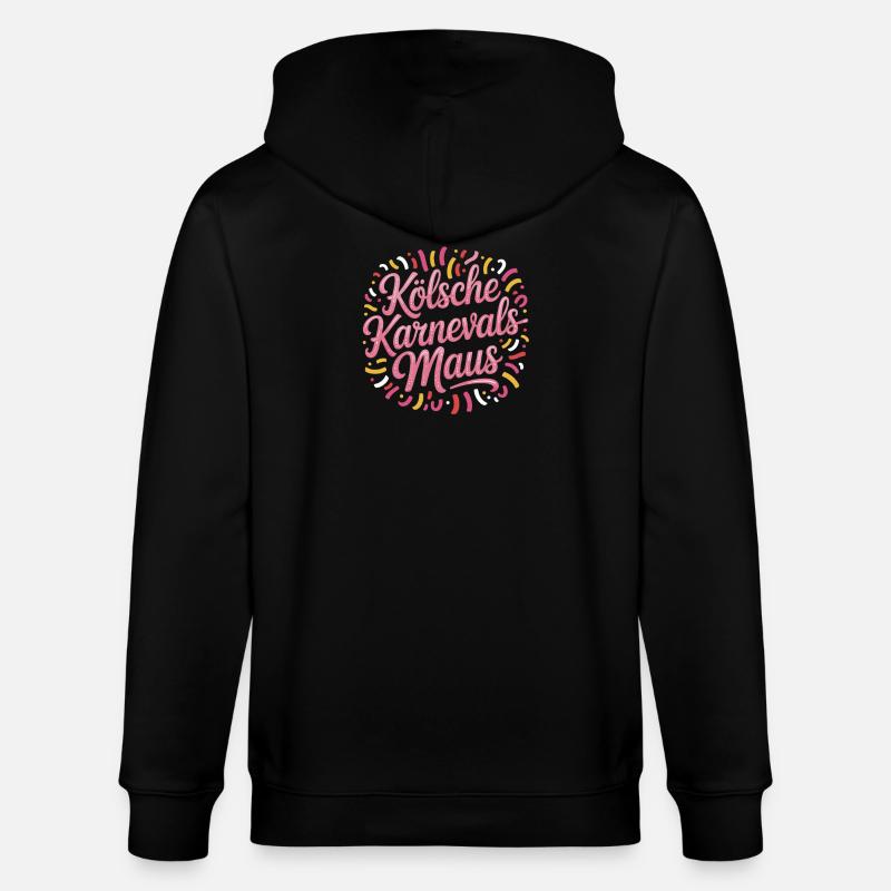 Kölsche Karnevalsmaus Karneval Köln Kölner Maus - Stanley/Stella Unisex Bio-Kapuzenjacke CULTIVATOR  - Schwarz