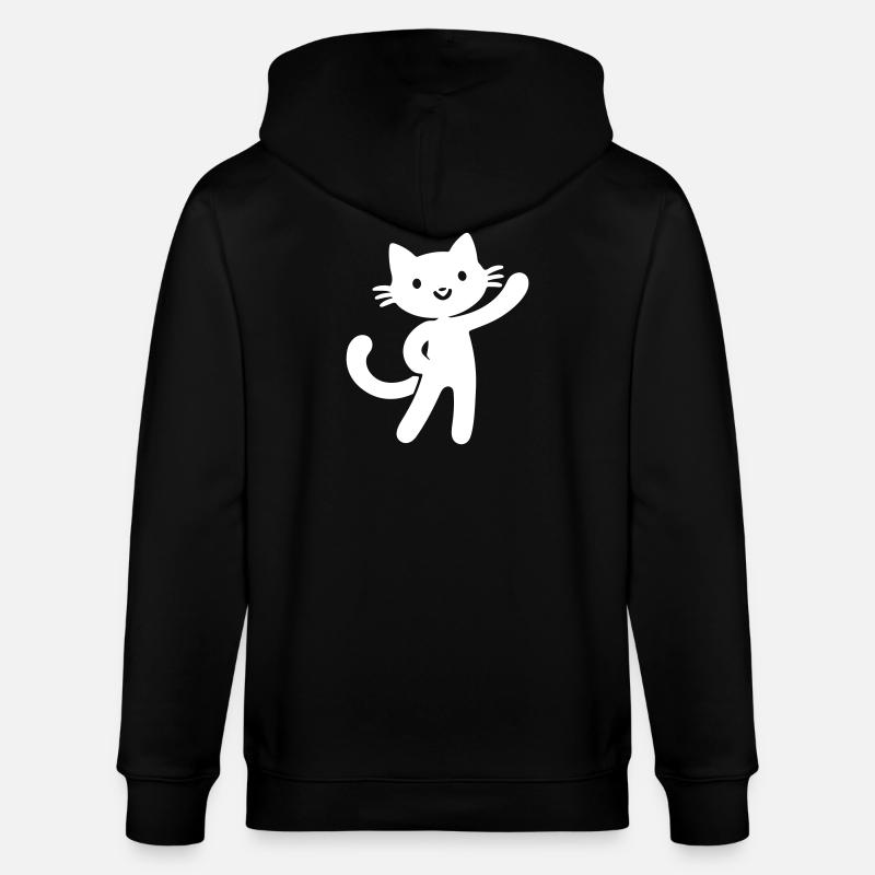 Chat mignon - Veste à capuche bio CULTIVATOR Stanley/Stella Unisexe - noir