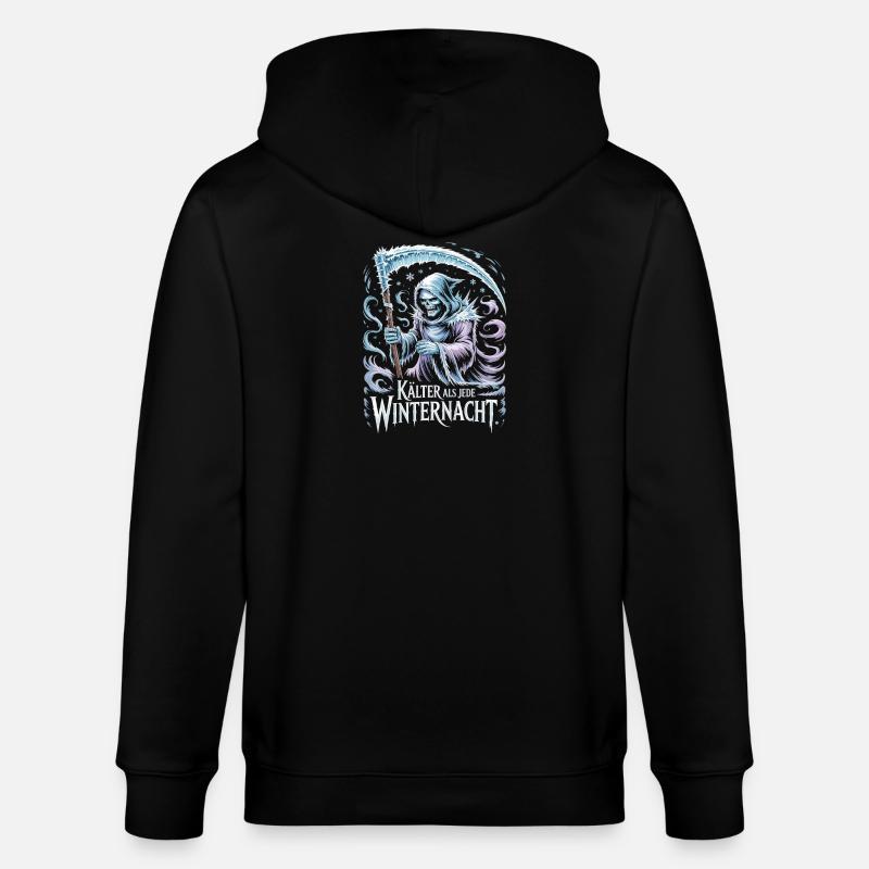  Kälter Als Jede Winternacht Sensenmann Eisiger - Stanley/Stella Unisex Bio-Kapuzenjacke CULTIVATOR  - Schwarz