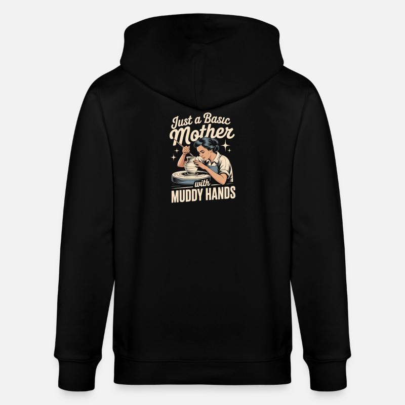 Töpfern Pottery Studio Keramik Liebe - Stanley/Stella Unisex Bio-Kapuzenjacke CULTIVATOR  - Schwarz