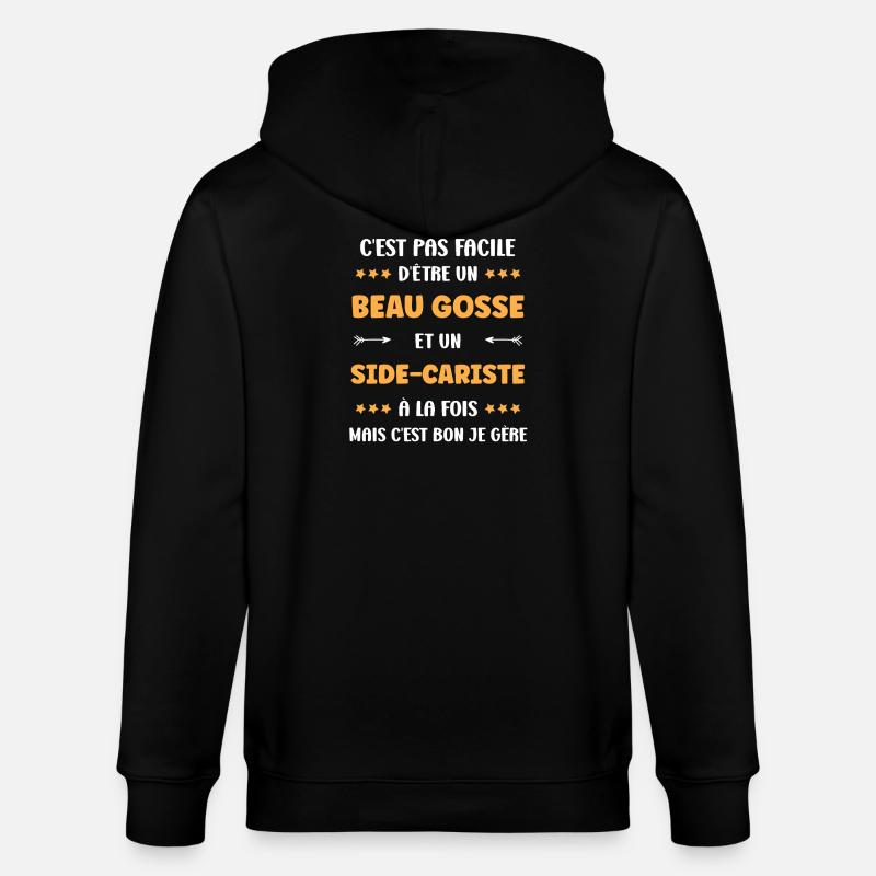 Handsome guy and sidecar driver - Stanley/Stella CULTIVATOR Unisex Organic Hooded Jacket - black