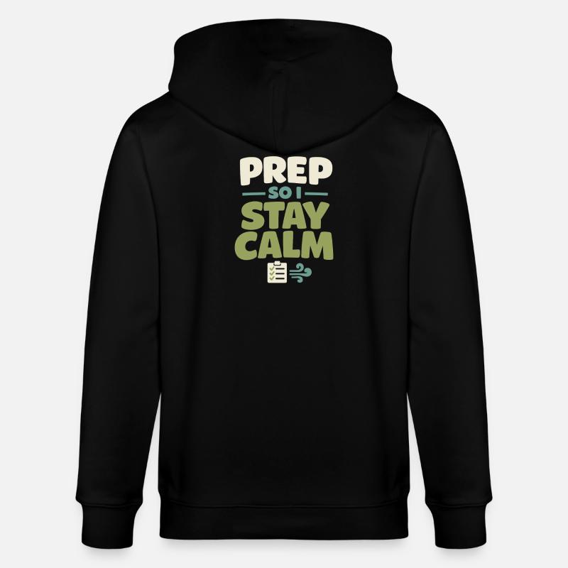 Ruhe Schlägt Panikbereitschaft, Lebensstil, - Stanley/Stella Unisex Bio-Kapuzenjacke CULTIVATOR  - Schwarz