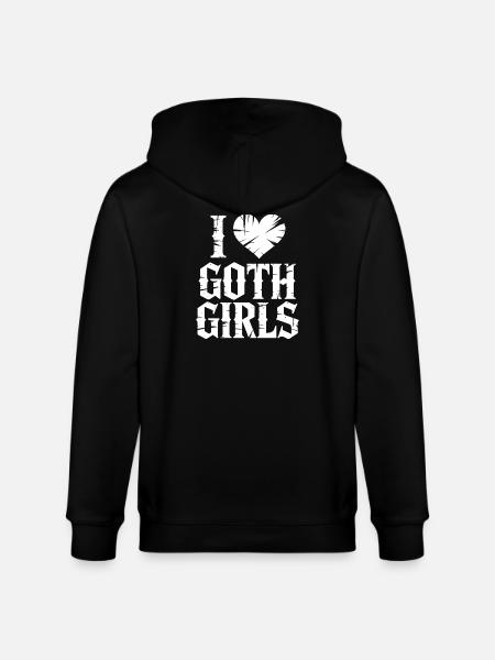 J’aime les filles gothiques - Veste à capuche bio CULTIVATOR Stanley/Stella Unisexe - noir