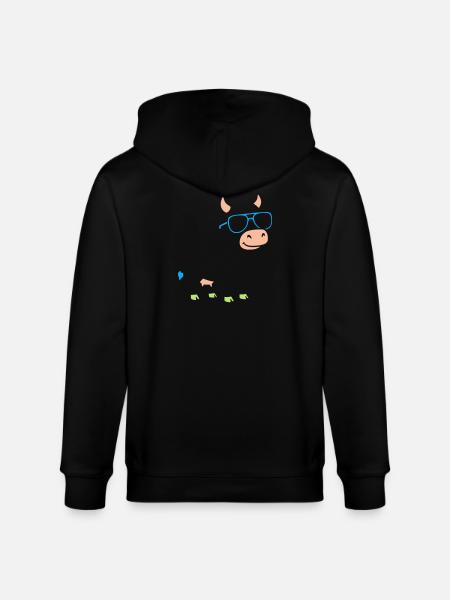 Cool Cow Sunglasses Abstract Vector - Stanley/Stella CULTIVATOR Unisex Organic Hooded Jacket - black