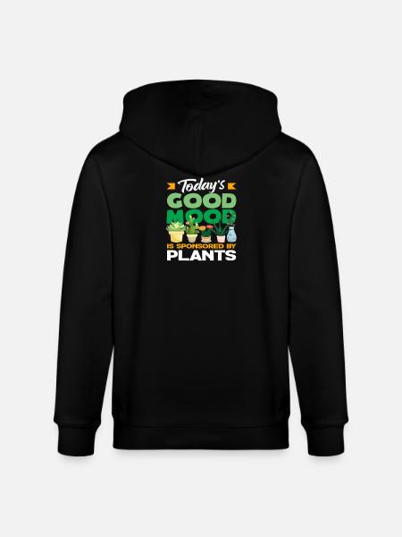 Plant Lover Succulent - Stanley/Stella CULTIVATOR  Unisex Organic Hooded Jacket - black