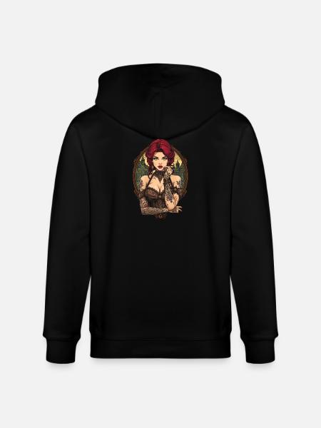 Steam Punk Schöne Frauen Steampunk - Stanley/Stella Unisex Bio-Kapuzenjacke CULTIVATOR  - Schwarz