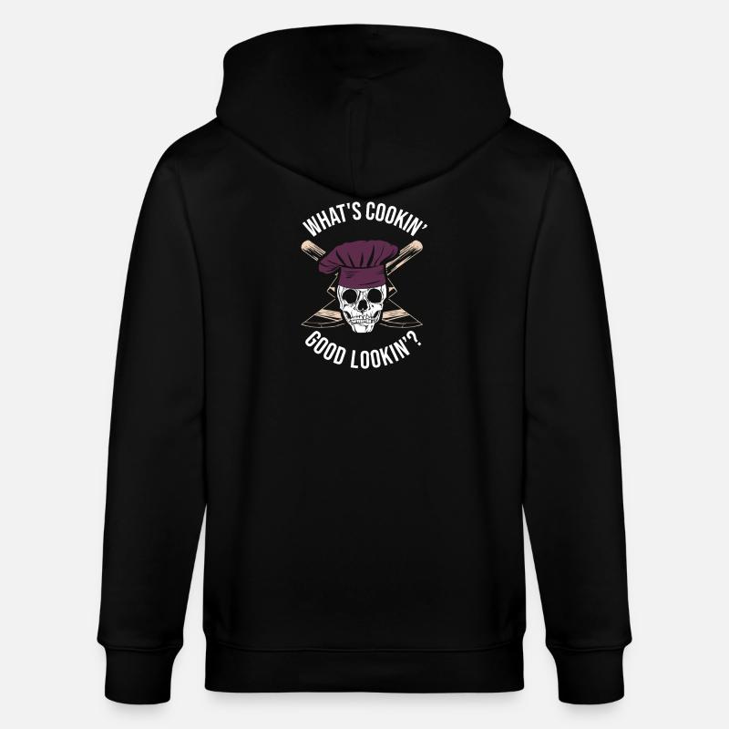 Kopfskull Chef : Qu’est-ce qui cuisine ? - Veste à capuche bio CULTIVATOR Stanley/Stella Unisexe - noir