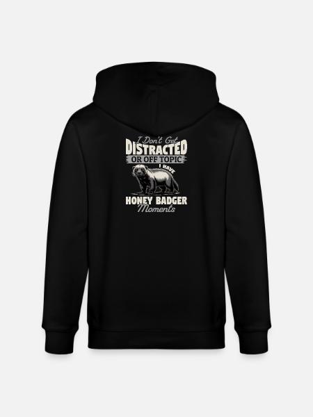 Funny Honey Badger - Stanley/Stella Unisex Bio-Kapuzenjacke CULTIVATOR - Schwarz