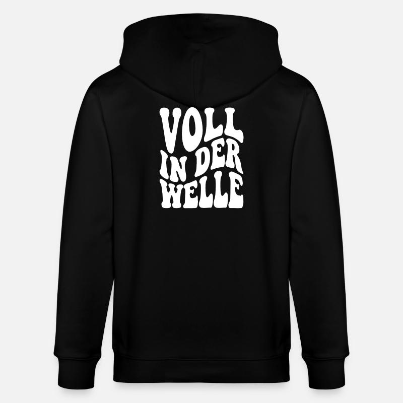 Plein dans la vague - Veste à capuche bio CULTIVATOR Stanley/Stella Unisexe - noir