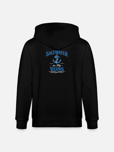 Seemannschaftsgeschenk Für Deckhand Ocean Work - Stanley/Stella Unisex Bio-Kapuzenjacke CULTIVATOR  - Schwarz