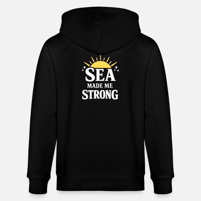 Seemannschaftsgeschenk Für Deckhand Ocean Work - Stanley/Stella Unisex Bio-Kapuzenjacke CULTIVATOR - Schwarz