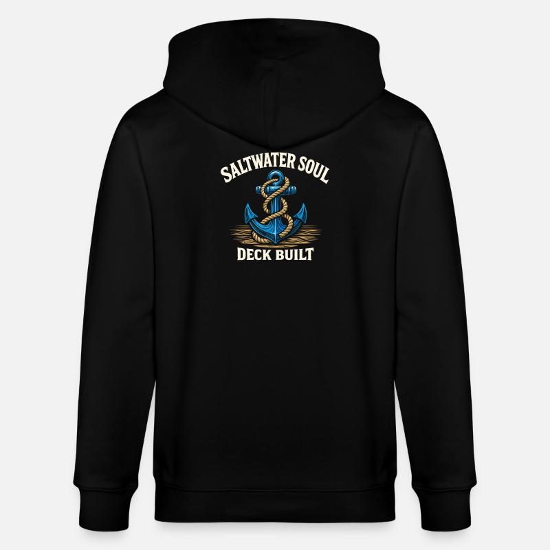 Seemannschaftsgeschenk Für Deckhand Ocean Work - Stanley/Stella Unisex Bio-Kapuzenjacke CULTIVATOR - Schwarz