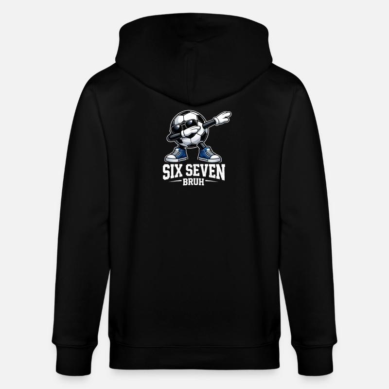 Six Seven Bruh Brainrot Meme - Stanley/Stella Unisex Bio-Kapuzenjacke CULTIVATOR - Schwarz