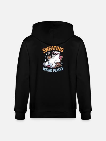 Sweating Sayings Funny Sweating Gift - Stanley/Stella CULTIVATOR Unisex Organic Hooded Jacket - black