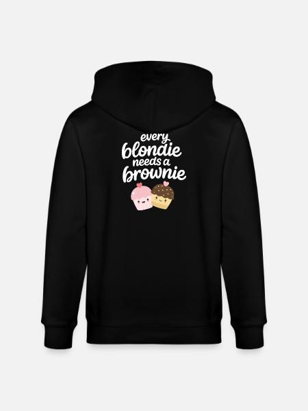 Every Blondine needs a Brownie - Stanley/Stella CULTIVATOR  Unisex Organic Hooded Jacket - black