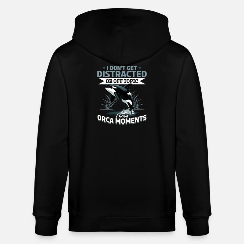 Funny Orca - Stanley/Stella Unisex Bio-Kapuzenjacke CULTIVATOR - Schwarz