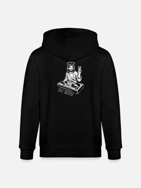 DJ ESUS - Funny Jesus Music Meme - Stanley/Stella CULTIVATOR Unisex Organic Hooded Jacket - black