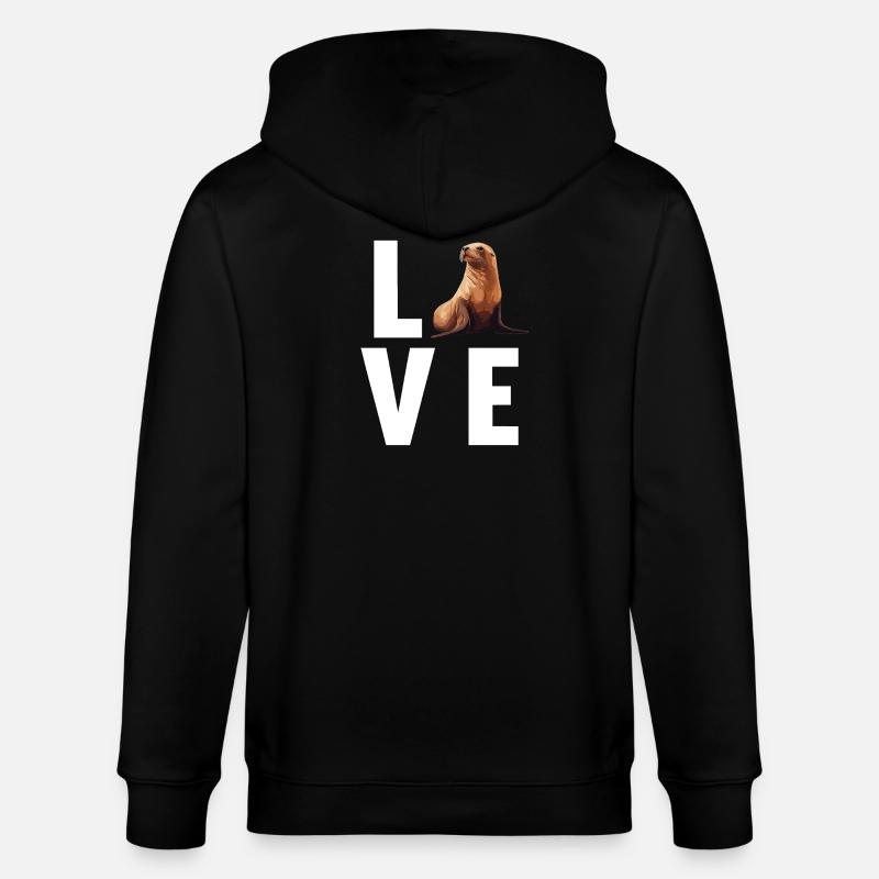 Seelöwen Seelöwe - Stanley/Stella Unisex Bio-Kapuzenjacke CULTIVATOR - Schwarz