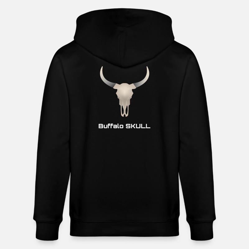 Büffelschädel - Stanley/Stella Unisex Bio-Kapuzenjacke CULTIVATOR  - Schwarz