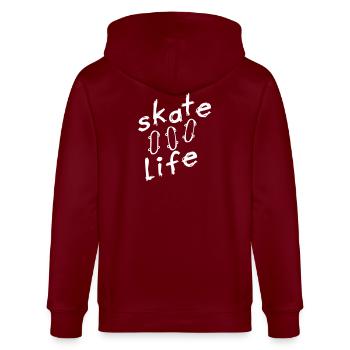 skate - Stanley/Stella Unisex Bio-Kapuzenjacke CULTIVATOR  - Burgunderrot - Hinten - Anna (173cm)