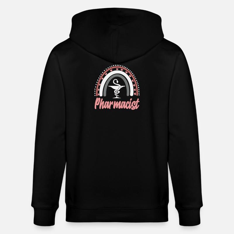Boho Rainbow Pharmacien Technicien en pharmacie - Veste à capuche bio CULTIVATOR Stanley/Stella Unisexe - noir