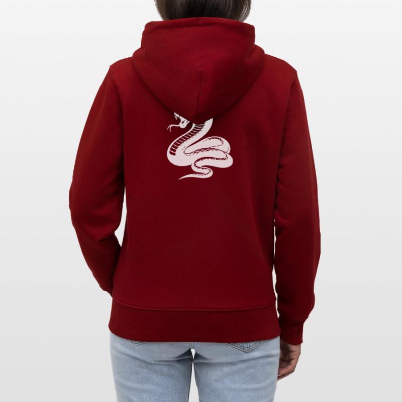 Snake Python Silhouette Stanley/Stella CULTIVATOR  Unisex Organic Hooded Jacket