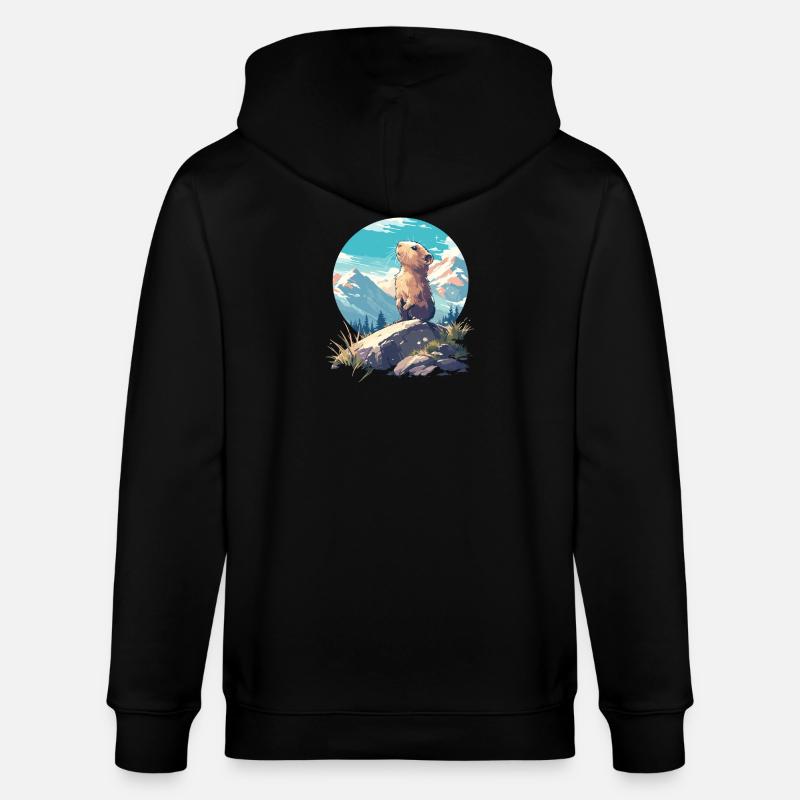 Lemminge Lemming - Stanley/Stella Unisex Bio-Kapuzenjacke CULTIVATOR  - Schwarz