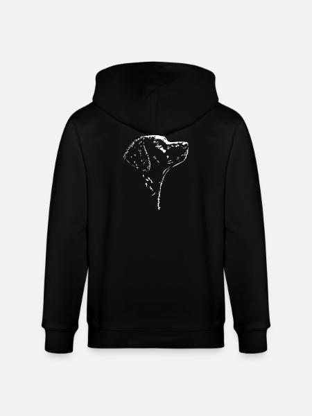Curly Coated Retriever Silhouette Dogs Wilsigns - Stanley/Stella CULTIVATOR Unisex Organic Hooded Jacket - black