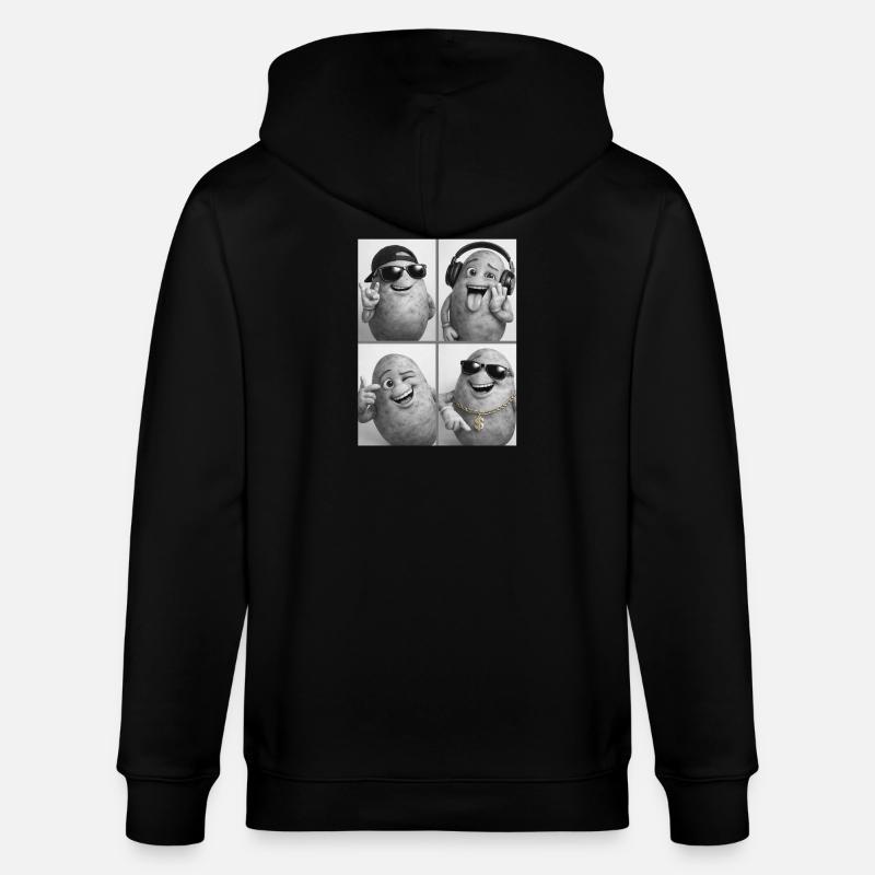 Kernknollen Groove Collage - Stanley/Stella Unisex Bio-Kapuzenjacke CULTIVATOR  - Schwarz