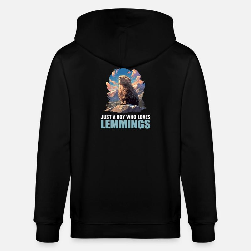 Lemminge Lemming - Stanley/Stella Unisex Bio-Kapuzenjacke CULTIVATOR - Schwarz