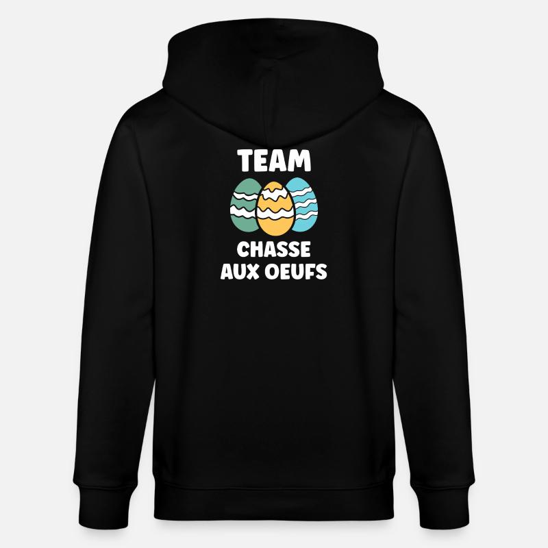 Ostern, Eiersuche - Stanley/Stella Unisex Bio-Kapuzenjacke CULTIVATOR  - Schwarz