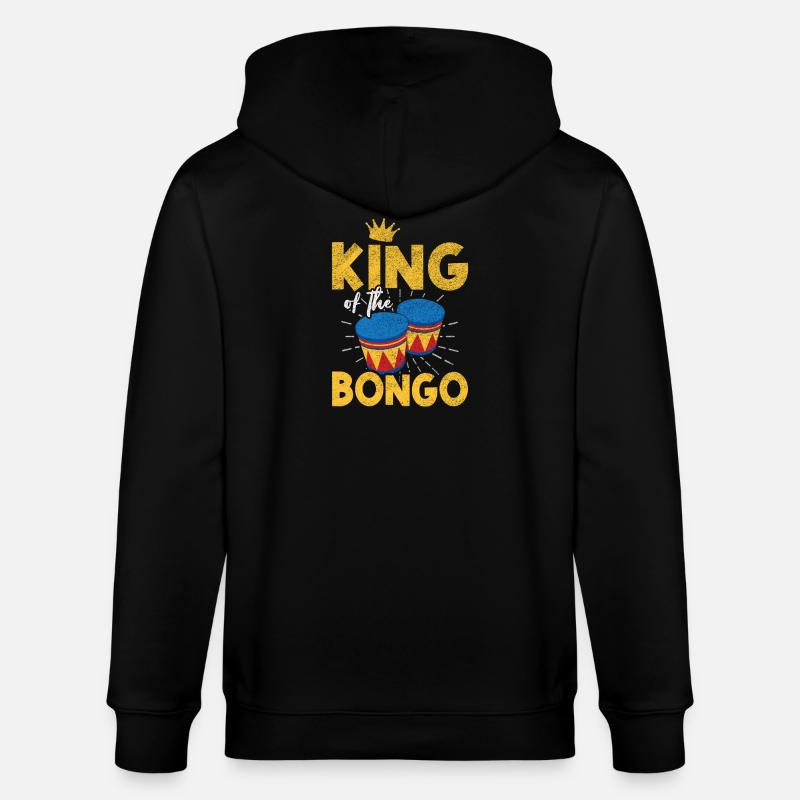 King Bongo Retro Percussion Conception - Veste à capuche bio CULTIVATOR Stanley/Stella Unisexe - noir
