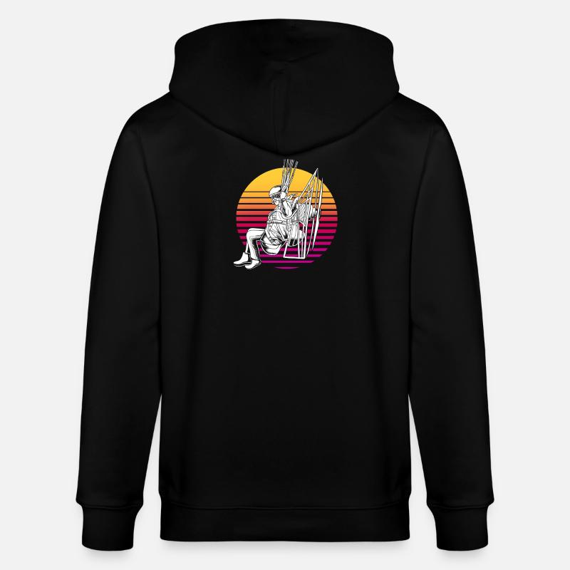 Gleitschirm Gleitschirmfliegen Paragliding - Stanley/Stella Unisex Bio-Kapuzenjacke CULTIVATOR  - Schwarz