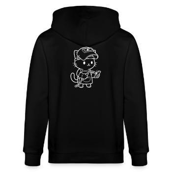 Soudeur Kawaii Cat - Veste à capuche bio CULTIVATOR Stanley/Stella Unisexe - noir - Dos - Anna (173cm)