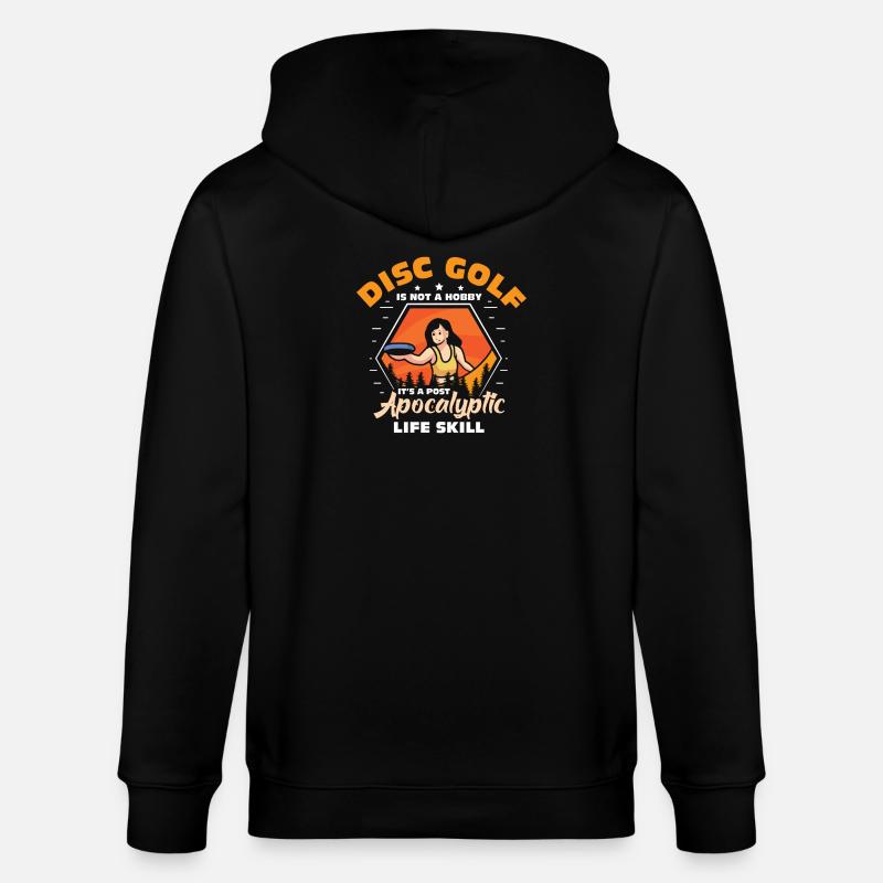 Disc Golf Geschenke Discgolf - Stanley/Stella Unisex Bio-Kapuzenjacke CULTIVATOR - Schwarz