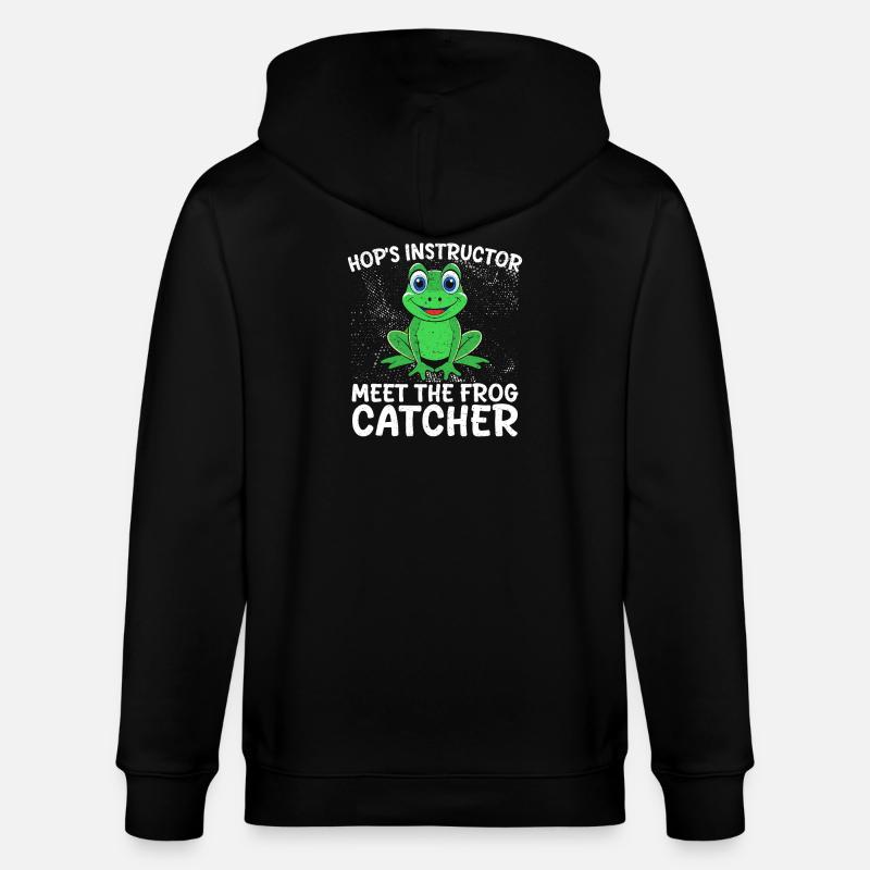 Frog Catcher Hop´s Instructor Frog - Stanley/Stella Unisex Bio-Kapuzenjacke CULTIVATOR  - Schwarz