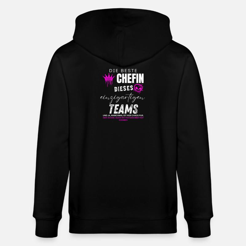 beste Chefin einzigartiges Team Chefin geschenke - Stanley/Stella CULTIVATOR  Unisex Organic Hooded Jacket - black