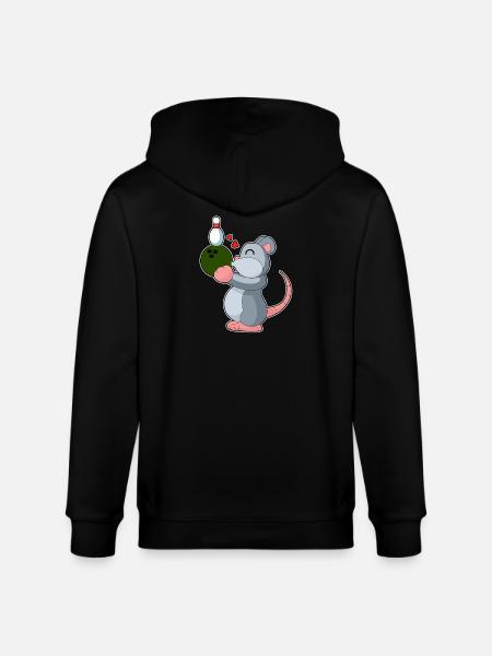 Maus Bowling Bowlingkugel Pin - Stanley/Stella Unisex Bio-Kapuzenjacke CULTIVATOR  - Schwarz