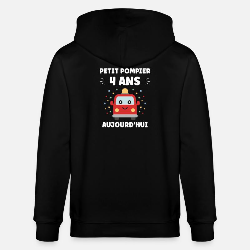 4 Jahre - Stanley/Stella Unisex Bio-Kapuzenjacke CULTIVATOR  - Schwarz